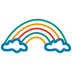 Cute Scrible Rainbow