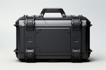 Durable black storage case designed for secure transport of equipment