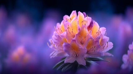 Vibrant Purple Flowers Blooming In A Mystical Garden