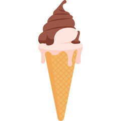 Cone Ice Cream Illustration