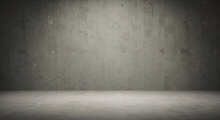 Empty, gray concrete room interior with neutral tone flooring. Empty space, ideal for product placement or architectural renderings.