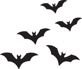 Halloween bat silhouette bat and bats. silhouettes of bat vector set