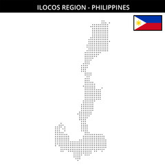 Small dots map of ilocos-region in Philippines