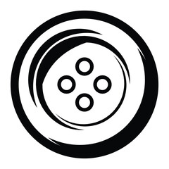 Button for Clother vintage classic retro silhouette icon vector illustration design on white background