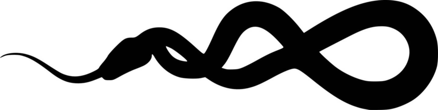 snake, silhouette, abstract, black and white, minimalist, simple, modern, graphic design
