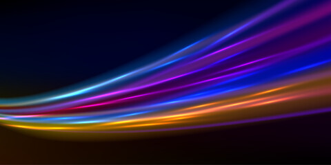 Abstract background of long explosure tale. Technology backgroud, abstract multicolor background with motion blur