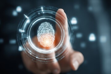 Secure Fingerprint Biometric Authentication Technology on a Futuristic Interface