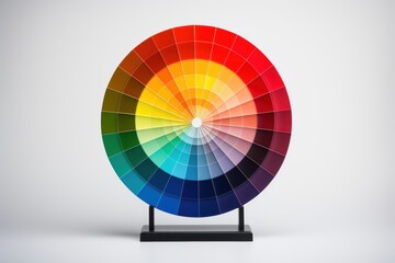 Vibrant color wheel displaying a spectrum of shades and hues, perfect for artistic inspiration