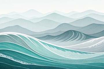 Smooth Minimalist Gradient Wave Background