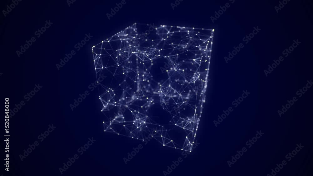 Poster technology blockchain concept. visualization of the dynamic flow of the cryptocurrency industry. big