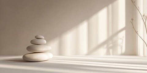 Serene modern background for yoga or meditation design