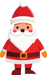 A cheerful cartoon santa claus illustration for christmas