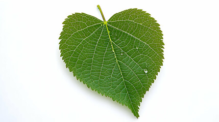 Detailed Closeup Of Heart Shaped Green Leaf