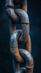 rusty metal chain