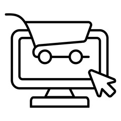 Market Online Outline Icon