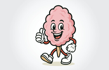 Cotton Candy Mascot Cartoon character Template
