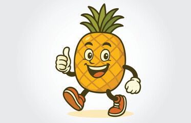 Pineapple Mascot Cartoon Character Template
