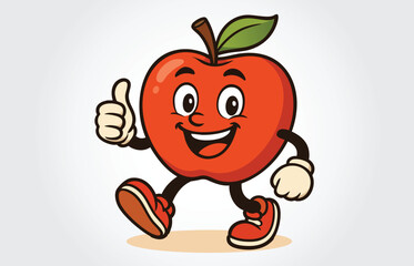 Apple Mascot cartoon character template
