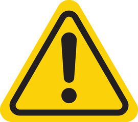 Triangle warning sign design.