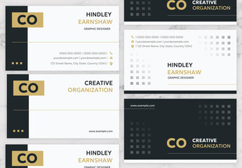 Beige And Green BusinessCard