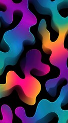 Seamless fluid design with bold abstract neon shapes and glowing colors, suitable for wallpapers, tech branding, or UI