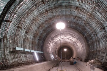 building site of prague new metro line D