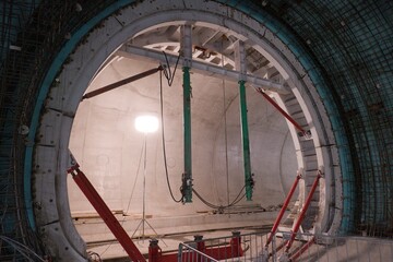 building site of prague new metro line D