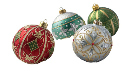 Title: Elegant Christmas Bauble Isolated on White Background  Minimalist Holiday Decoration