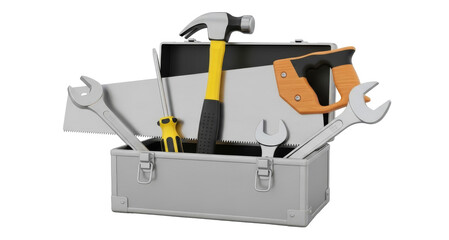 Toolbox bursting with essential tools