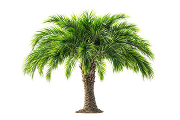 Obraz premium A lush, vibrant green palm tree, isolated on a transparent background background removed