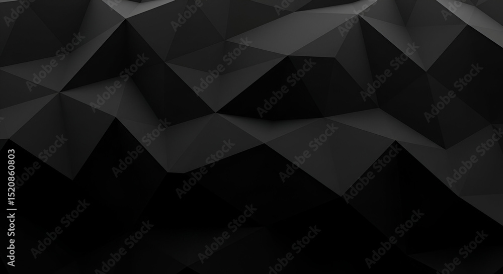 Poster geometric black triangular pattern with a strong visual impact. ideal for modern or futuristic adver