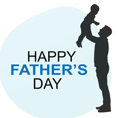 Father Lifting Child Illustration for Father’s Day