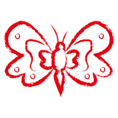 Hand Drawn Butterfly Crayon