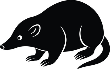 vector illustration of a black and white bear
