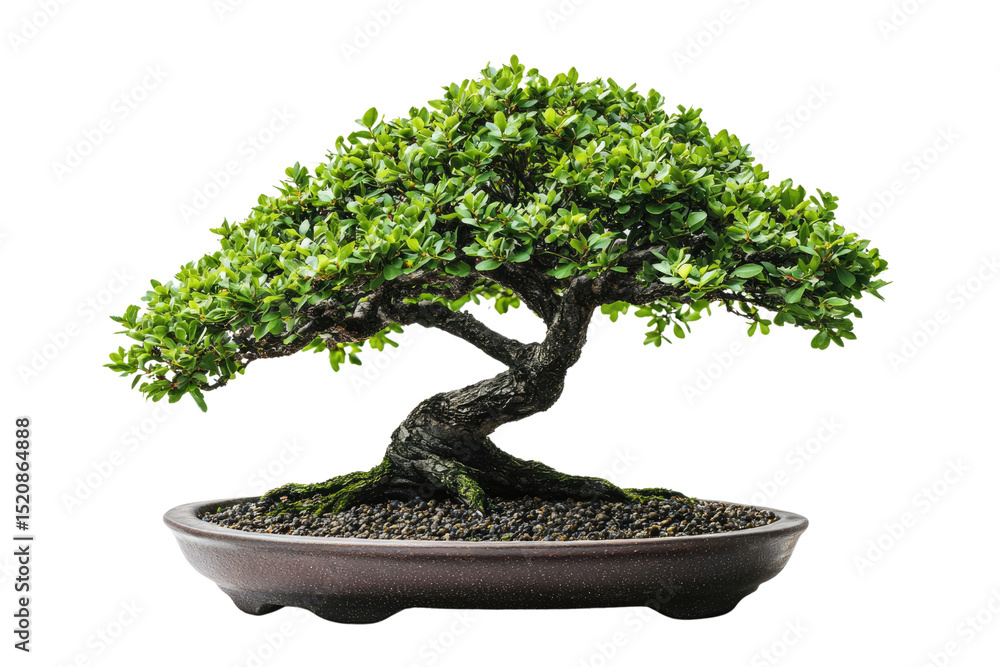 Poster a meticulously crafted bonsai tree, showcasing its miniature size and intricate details background r