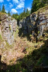 beautiful nature in krusne hory  mountains in czechia