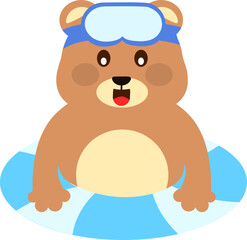 수영하는 곰