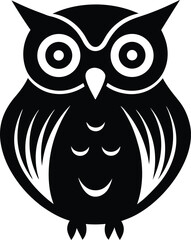 owl on white background