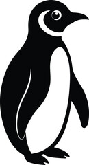 penguin silhouette vector