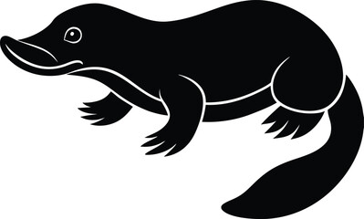 vector illustration of a black and white shark