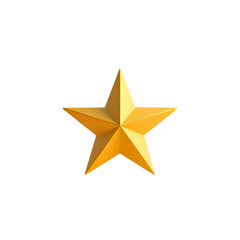 Obraz premium 3d golden star on white background png - 1