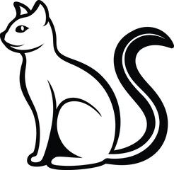 black cat vector illustration