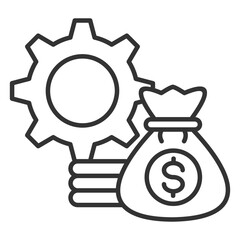 Investment Management Outline Icon