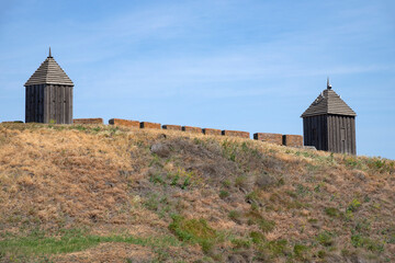 Guardhouses on the rampart. Azov, Rostov region, Russia