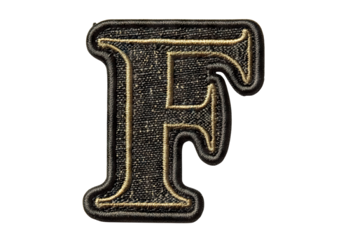 Alphabet F Patch - Powered by Adobe