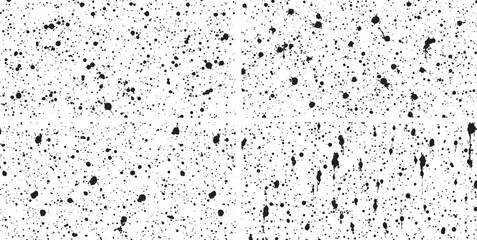 Obraz premium Grunge Texture: Black Ink Splatters on White Background, Vector Illustration