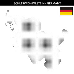 Fototapeta premium Small dots map of schleswig-holstein in Germany