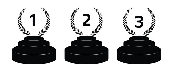 Black, Silver, Bronze Medals and Certified Badge Icons – Winner Awards and Verified Approval Symbols Set.
