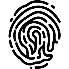 Distinctive Fingerprint Icon: Symbol of Identity and Security