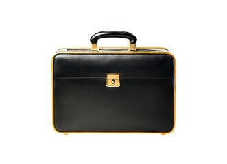 Black briefcase golden light